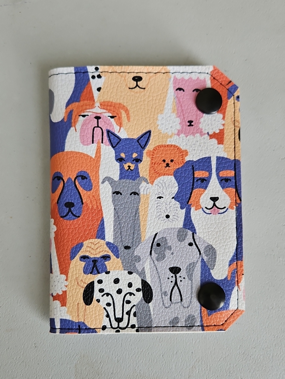Multi-Color Dog Pattern Card Wallet